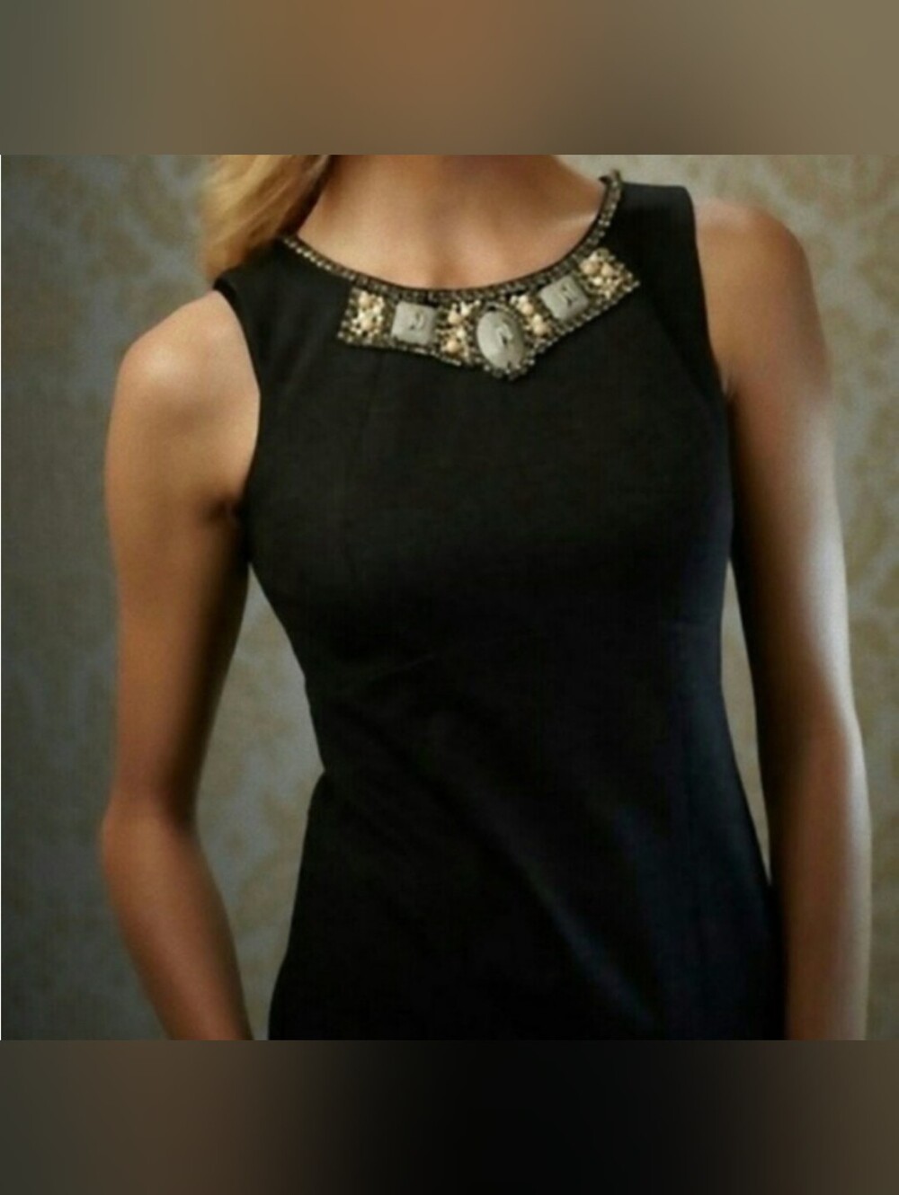 CAbi Charcoal Top W Crystal Accents. Size 4